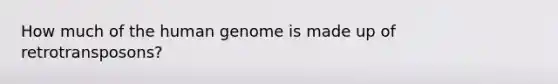 How much of the human genome is made up of retrotransposons?