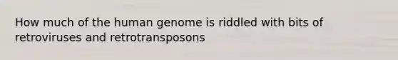 How much of the human genome is riddled with bits of retroviruses and retrotransposons