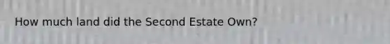 How much land did the Second Estate Own?