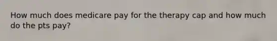 How much does medicare pay for the therapy cap and how much do the pts pay?