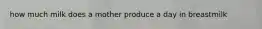 how much milk does a mother produce a day in breastmilk