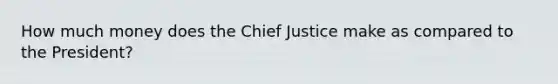 How much money does the Chief Justice make as compared to the President?