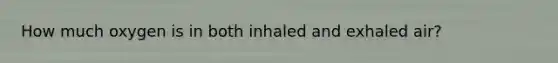 How much oxygen is in both inhaled and exhaled air?