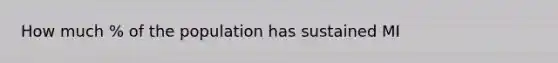 How much % of the population has sustained MI