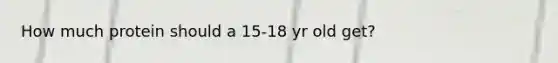 How much protein should a 15-18 yr old get?