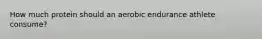 How much protein should an aerobic endurance athlete consume?