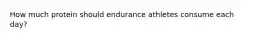 How much protein should endurance athletes consume each day?