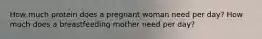 How much protein does a pregnant woman need per day? How much does a breastfeeding mother need per day?