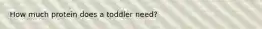 How much protein does a toddler need?