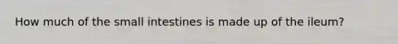 How much of the small intestines is made up of the ileum?