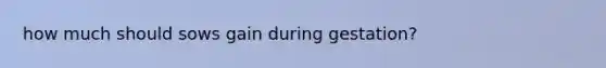 how much should sows gain during gestation?