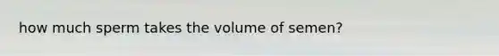 how much sperm takes the volume of semen?