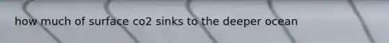how much of surface co2 sinks to the deeper ocean
