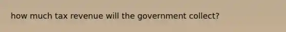 how much tax revenue will the government collect?