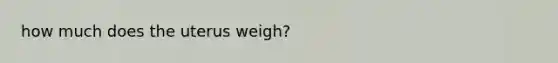 how much does the uterus weigh?