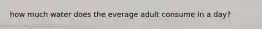 how much water does the everage adult consume in a day?
