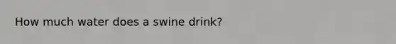 How much water does a swine drink?