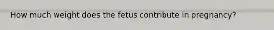 How much weight does the fetus contribute in pregnancy?