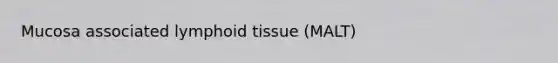 Mucosa associated lymphoid tissue (MALT)