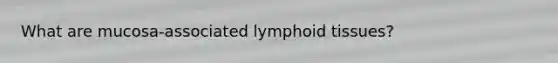 What are mucosa-associated lymphoid tissues?