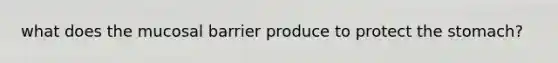 what does the mucosal barrier produce to protect the stomach?