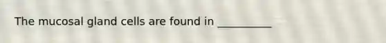 The mucosal gland cells are found in __________