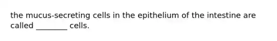 the mucus-secreting cells in the epithelium of the intestine are called ________ cells.