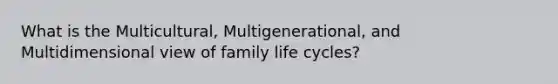 What is the Multicultural, Multigenerational, and Multidimensional view of family life cycles?