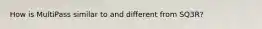 How is MultiPass similar to and different from SQ3R?