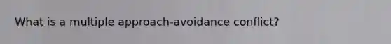 What is a multiple approach-avoidance conflict?