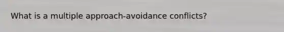 What is a multiple approach-avoidance conflicts?