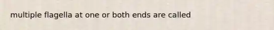 multiple flagella at one or both ends are called