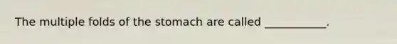 The multiple folds of the stomach are called ___________.