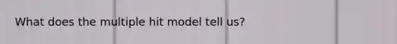 What does the multiple hit model tell us?