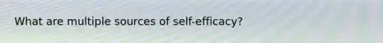 What are multiple sources of self-efficacy?