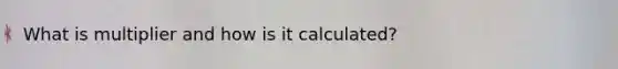 What is multiplier and how is it calculated?