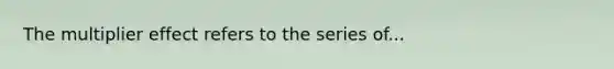 The multiplier effect refers to the series of...