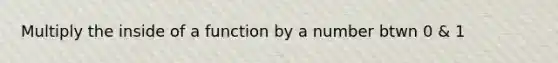 Multiply the inside of a function by a number btwn 0 & 1