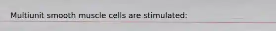 Multiunit smooth muscle cells are stimulated: