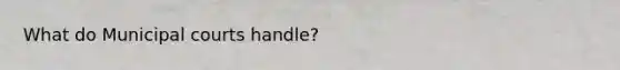What do Municipal courts handle?