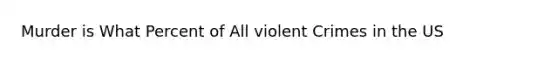 Murder is What Percent of All violent Crimes in the US