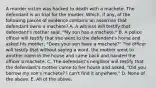 A murder victim was hacked to death with a machete. The defendant is on trial for the murder. Which, if any, of the following pieces of evidence contains an assertion that defendant owns a machete? A. A witness will testify that defendant's mother said, "My son has a machete." B. A police officer will testify that she went to the defendant's home and asked his mother, "Does your son have a machete?" The officer will testify that without saying a word, the mother went to another room in the house and came back and handed the officer a machete. C. The defendant's neighbor will testify that the defendant's mother came to her house and asked, "Did you borrow my son's machete? I can't find it anywhere." D. None of the above. E. All of the above.