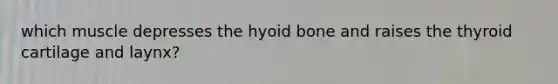 which muscle depresses the hyoid bone and raises the thyroid cartilage and laynx?