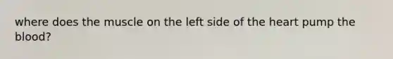 where does the muscle on the left side of the heart pump the blood?