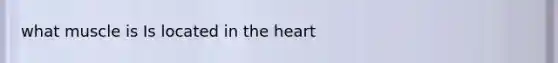 what muscle is Is located in the heart