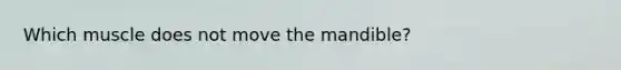 Which muscle does not move the mandible?