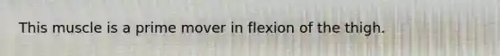 This muscle is a prime mover in flexion of the thigh.