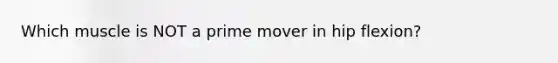 Which muscle is NOT a prime mover in hip flexion?