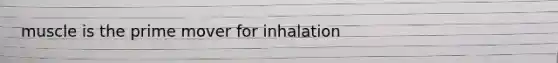 muscle is the prime mover for inhalation