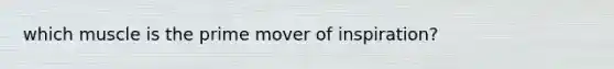 which muscle is the prime mover of inspiration?